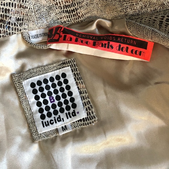 Lucid, Ltd. Leather Reptile Trench Coat - Picture 15 of 16